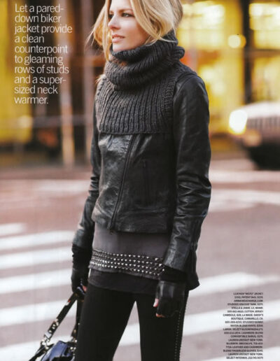 Lucky Magazine - fashion leather gloves, fashion accessories, neck warmer, fingerless gloves by Urstadt Swan
