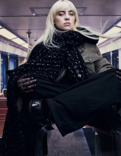 Australian Vogue Billie Elish Custom Leather Gloves by Lauren Urstadt of Urstadt Swan